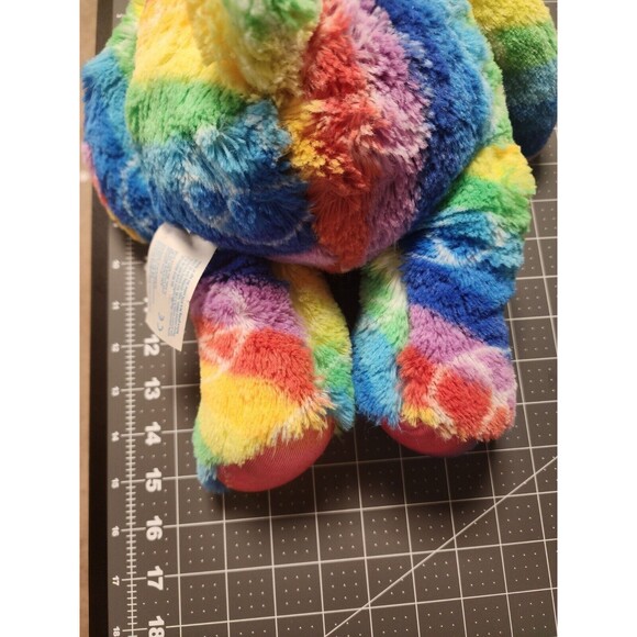 Build A Bear Workshop Rainbow Peace Sign Bear Stuffed Plush Animal 15" - Picture 7 of 7